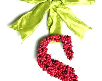 Christmas Holly Berry Door Wedding Wreath 8 Inch