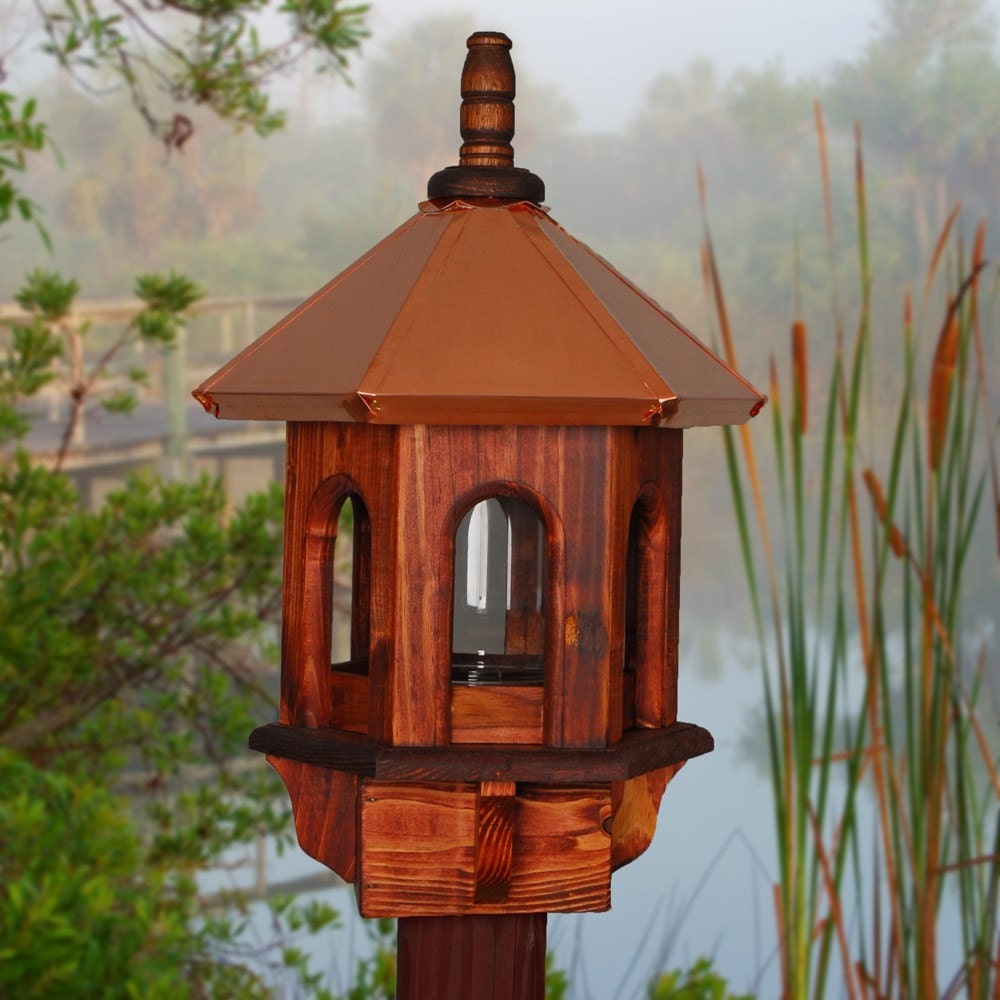 Wild Bird Feeder Copper Bird Feeder Rustic Bird Feeder