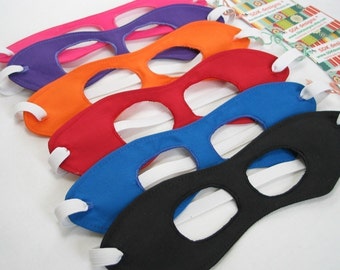 One Superhero Mask - You Choose the COLOR - great Birthday Gift, party favor or Photo Prop