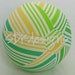 Fabric Balloon Ball TOY -Lime Green & Yellow Fresh Stripes - Great KIDS Gift - Last one