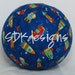 Fabric Balloon Cover Ball - Rocket Ships Up Up and Away - Easter Basket Stuffer or Kids BIRTHDAY toy