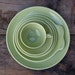 Mid Century Modern Dinnerware: Salem RanchStyle Chartreuse / Avocado Green - 6 Piece Place Setting