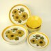 Mod Yellow Sixties Floral Dinnerware: Crown Lynn Forma - Charmaine 333 from New Zealand, 6 Place Sets