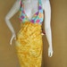 Yellow tie dye t shirt bikini dress