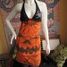 Halloween Pumpkin t shirt bikini dress with hemp stitching