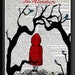 Little Red Riding Hoods Adventure Vintage Dictionary Page Book Original Art