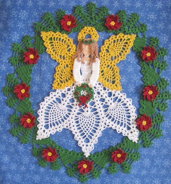 PDF Crochet Pattern- Tidings of Joy Christmas Doily