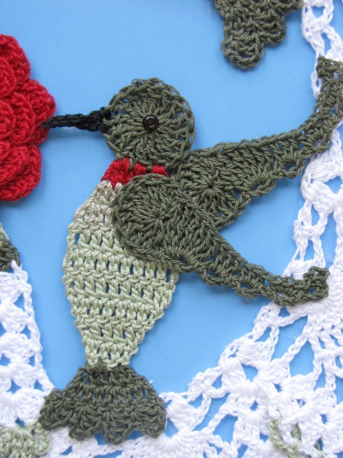 PDF Crochet Pattern Hummingbirds and Roses by BellaCrochet on Etsy