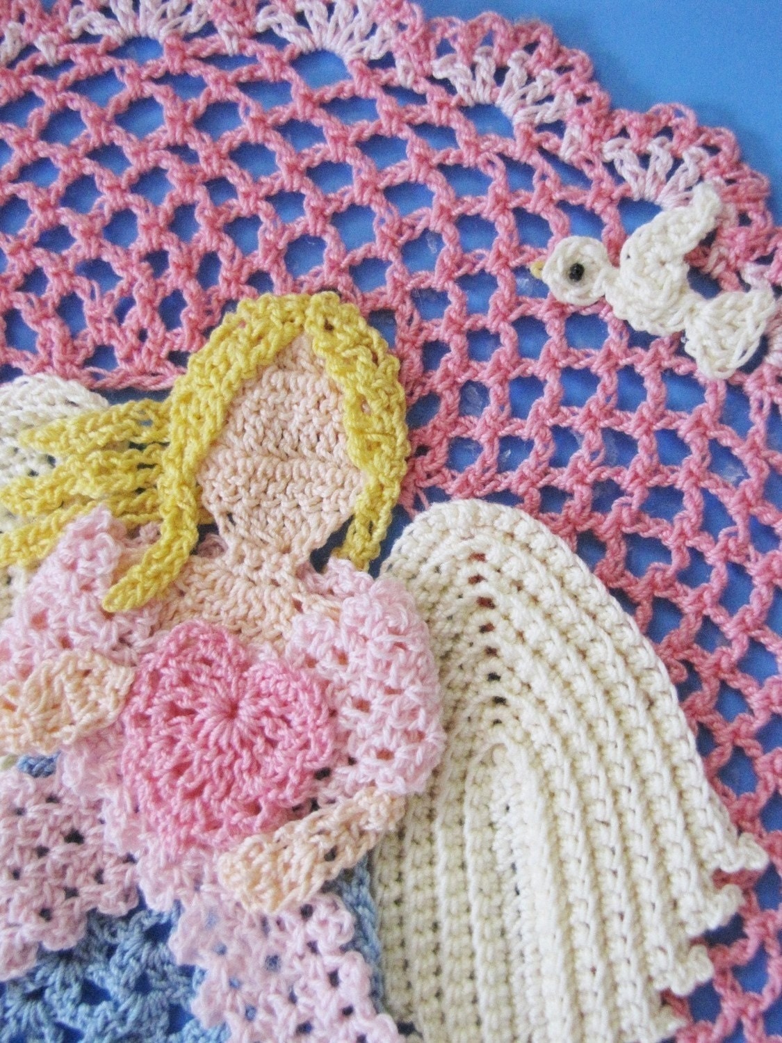 PDF Crochet Pattern Angel of Love Doily