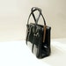 60s Purse / 1960s Vintage Black Patent Kelly Bag