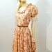 Vintage 1960s Dress Terracotta Prairie Dance Dress Size S