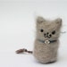 Plush Gray Kitty Kids Toy Felt Wool Stuffed Animal soft silver gray Waldorf Kitten ... (woolcrazy)