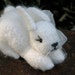 Plush White Angora Simple Waldorf Style Bunny Rabbit felt wool kids toy eco friendly ... (woolcrazy)