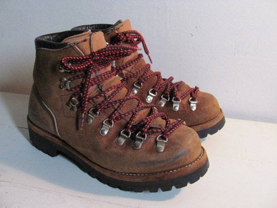 VINTAGE RUGGED RED LACED LEATHER dexter HIKING BOOTS Mens Size