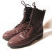 Vintage tall brown leather lace up granny ankle boots 9 / 9.5