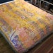 Vintage yellow embroidered tapestry blanket Queen Size