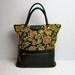 vintage 60s floral tapestry large hand bag purse