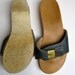 vintage slip on Dr. Schools wooden sandals