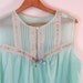 Vintage minty green slip nightie / nightgown with matching robe coverup L
