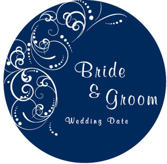 250 Personalized Wedding Stickers 2 inch round Wish