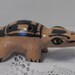ON SALE UNUSUAL Alligator Crocodile Clay Whistle Ocarina