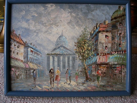 Oil Change Tools >> Paris Street Scene Oil Painting Signed Original Burnett Oil Change Tools >> Paris Street Scene Oil Painting Signed Original Burnett