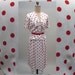 1940s Ivory and Red Polka Dot Crepe Vintage Dress Set