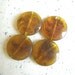 10 Vintage Lucite Beads Amber Light Brown Round