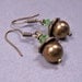 SALE - Bronze Pearl Earrings on Brass (E-312)