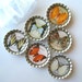 Vintage Looking Musical Butterflies- Bottlecap Magnets with White Organza Bag- Set of 6