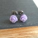 Titanium Earring Posts- Light Purple Roses- Contains No Nickle- Great For Sensitive Ears