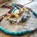 In-Joy the Spiral Dance of Life - Necklace / Silver,Turquoise,Smoky Quartz , Bamboo Coral, Amber