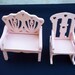 Doll house rocking chair and settee
