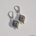 Old Soul, handmade sterling silver and silver tone moon face disc beaded dangle earrings