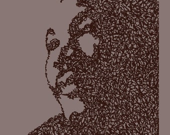 So Let it Rain - Martin Luther King, Jr. - Scribblegraph Art Postcard