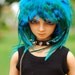 Aqua Blue Feather Wig for BJD