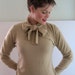 Vintage Calvin Klein Cashmere Sweater with Bow Tie Front from Basia's Private Collection