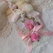Black Friday Sale Romantic Gift Tag Shabby Chic Rose Tag Cottage Style Vintage Rhinestone Destash Antique Lace Tag Vintage Rose Vintage Wedding Gift Tag Hang tag Antique Pink and Aqua Collage Tag Altered Art Gift Tag Womens Gift