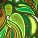 RESERVED 3 1/2 yards 44 wide Vintage 60s 70s psychedelic Neon Paisley Cotton Fabric
