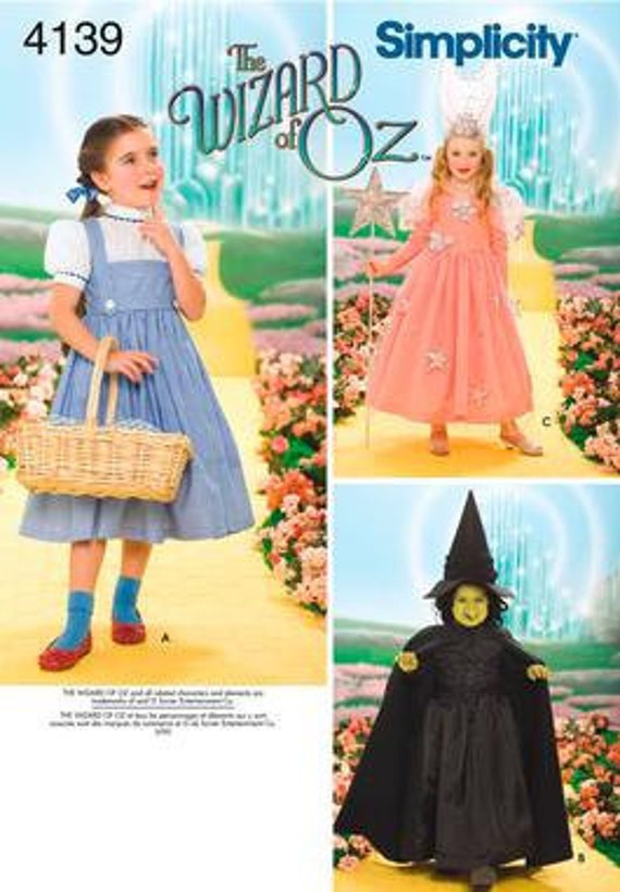 WIZARD OF OZ / Child Costume Pattern / Dorothy Glinda