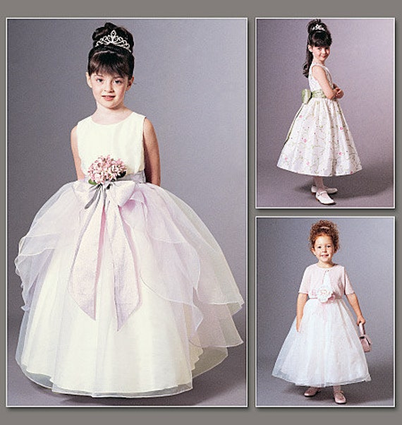 front zipper dress pattern with / PATTERN First FANCY Dress Flower Girl Communion Vogue / DRESS /