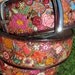 Leather Belt with Chocolate Brown Border and Flowers Mushrooms Dragonflies Butterflies and Lady Bugs OOAK Custom Sized