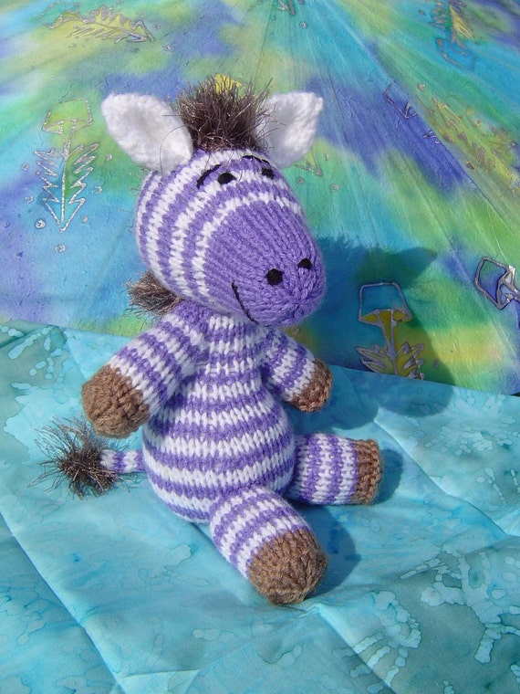 knitted zebra toy