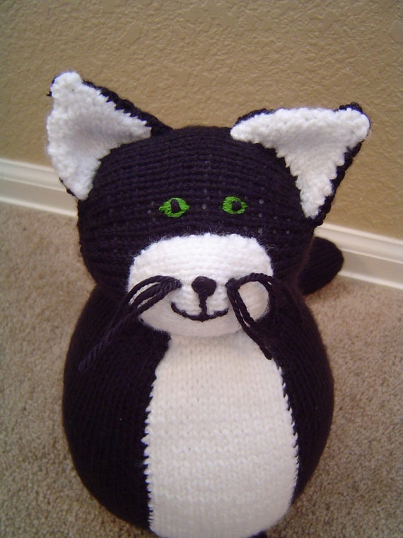 black and white cat toy
