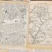 vintage French map Provence Cote d'Azure 1950 guide book pages
