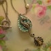 Aquamarine Silver Seahorse Glass Necklace, Seashell, Upswept Illusions on Etsy