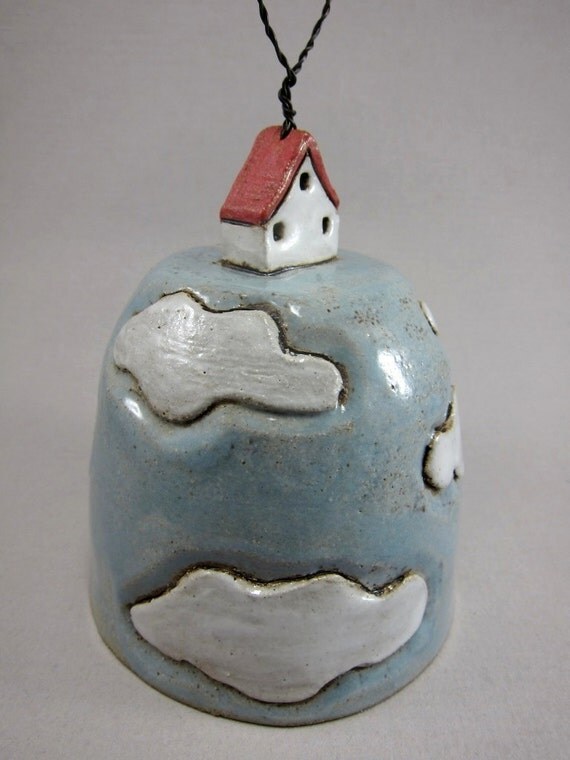 Cloud Cottage...Stoneware Bell/Ornament
