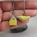 Perfect Home for a Yellow Bird... Porcelain Earrings