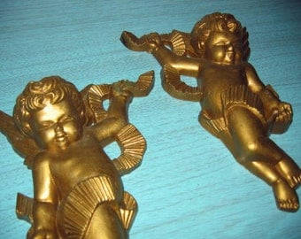Vintage Paris Apartment Gilt Look Cherubs