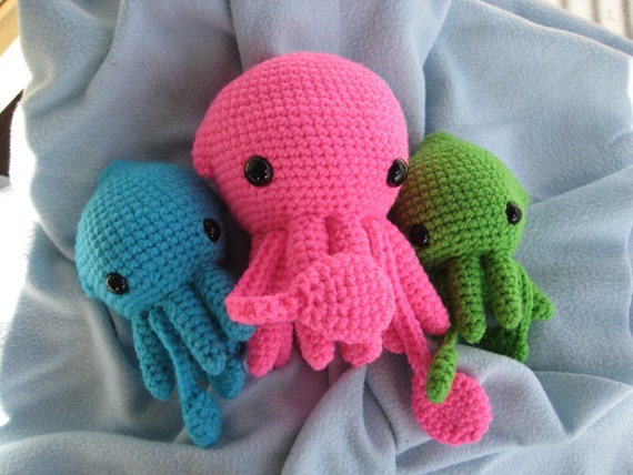 Squid Squidling Amigurumi Crochet Pattern By Awkwardsoul On Etsy